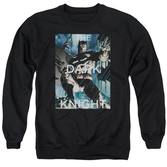 Batman Fighting The Storm Mens Crewneck Sweatshirt Black