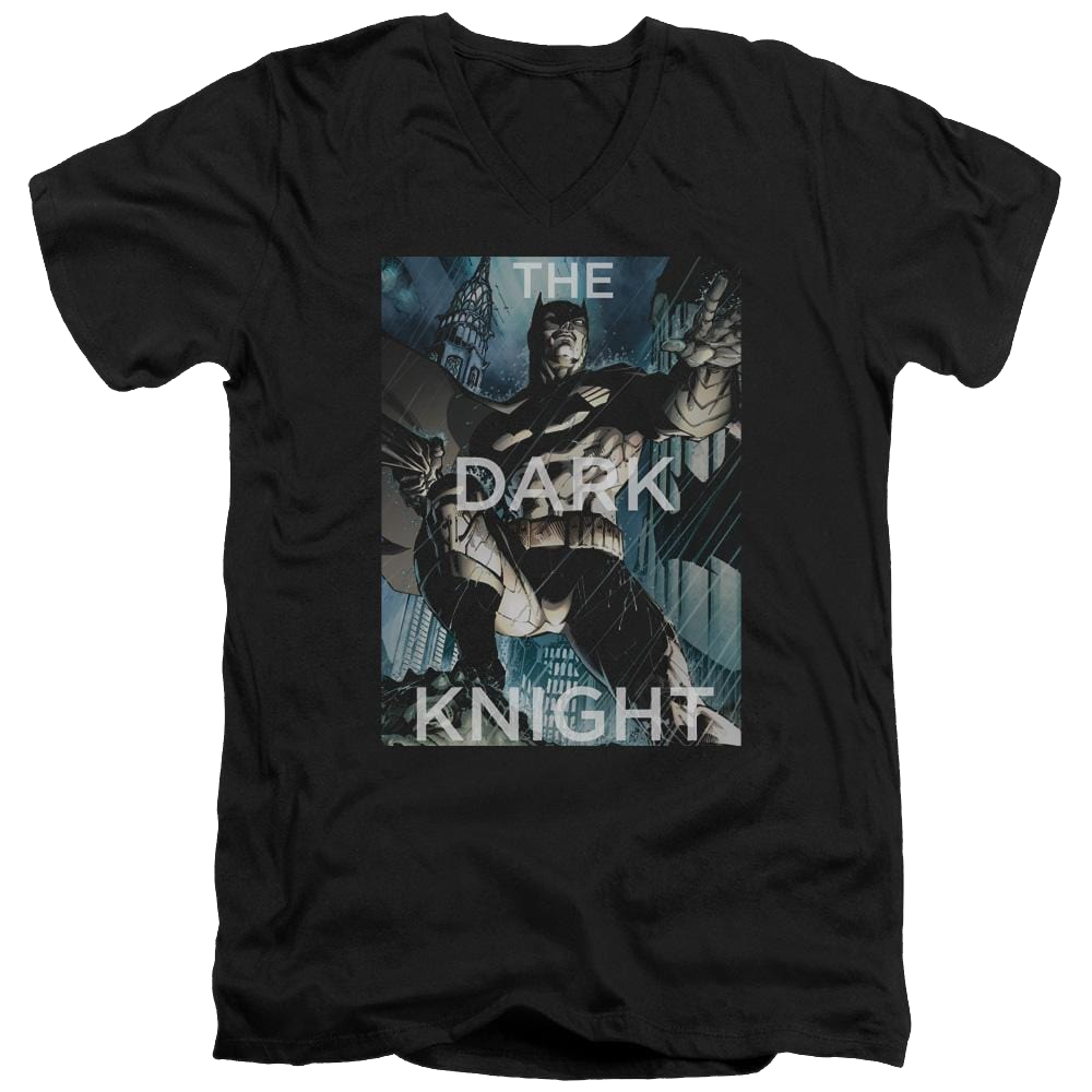 Batman Fighting The Storm - Men's V-Neck T-Shirt