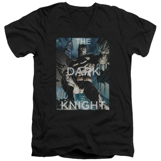 Batman Fighting The Storm - Men's V-Neck T-Shirt