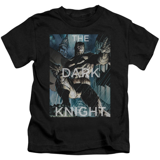 Batman Fighting The Storm Juvenile Kids Youth T Shirt Black