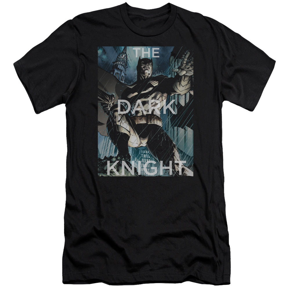 Batman Fighting The Storm Slim Fit Mens T Shirt Black