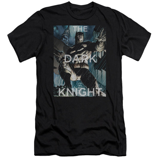 Batman Fighting The Storm Slim Fit Mens T Shirt Black