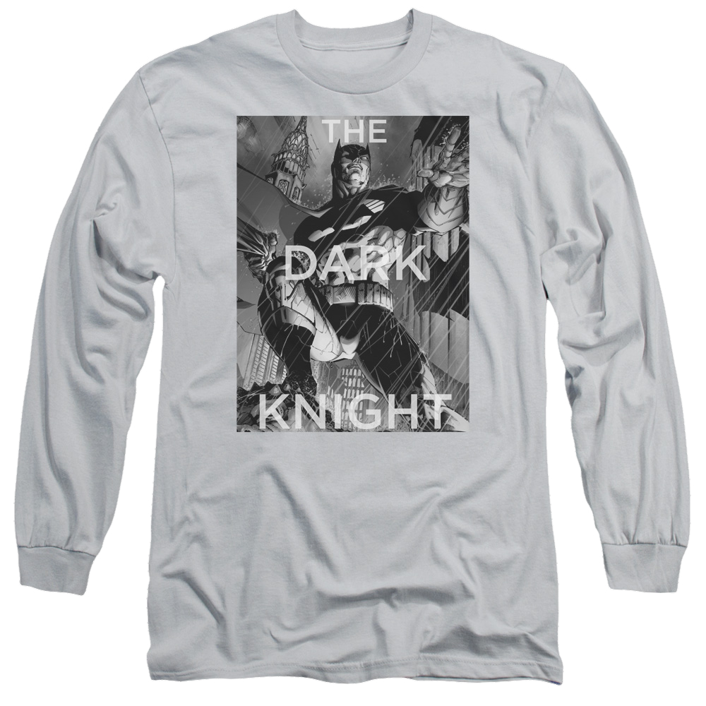 Batman Fighting The Storm - Men's Long Sleeve T-Shirt Style001