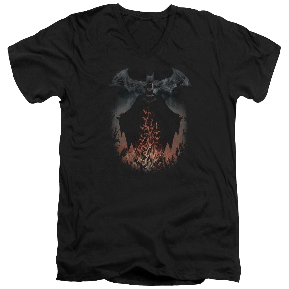 Batman Smoke & Fire - Men's V-Neck T-Shirt