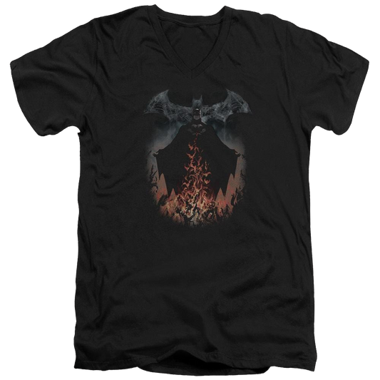 Batman Smoke & Fire - Men's V-Neck T-Shirt
