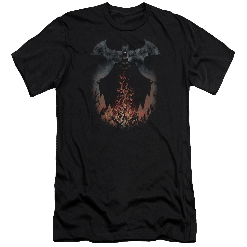 Batman Smoke & Fire - Men's Premium Slim Fit T-Shirt