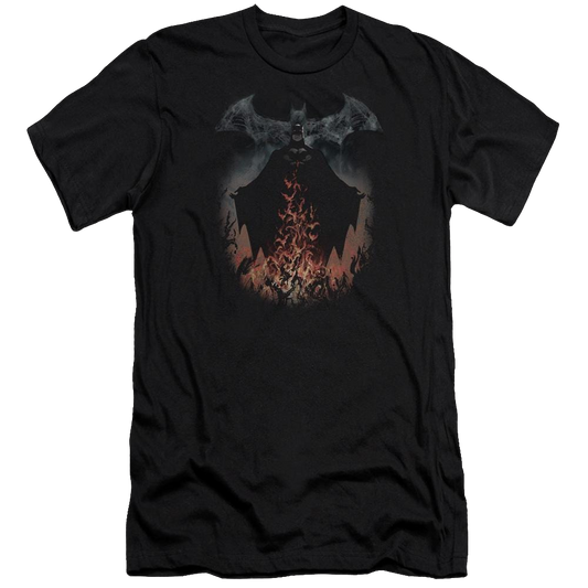 Batman Smoke & Fire - Men's Premium Slim Fit T-Shirt
