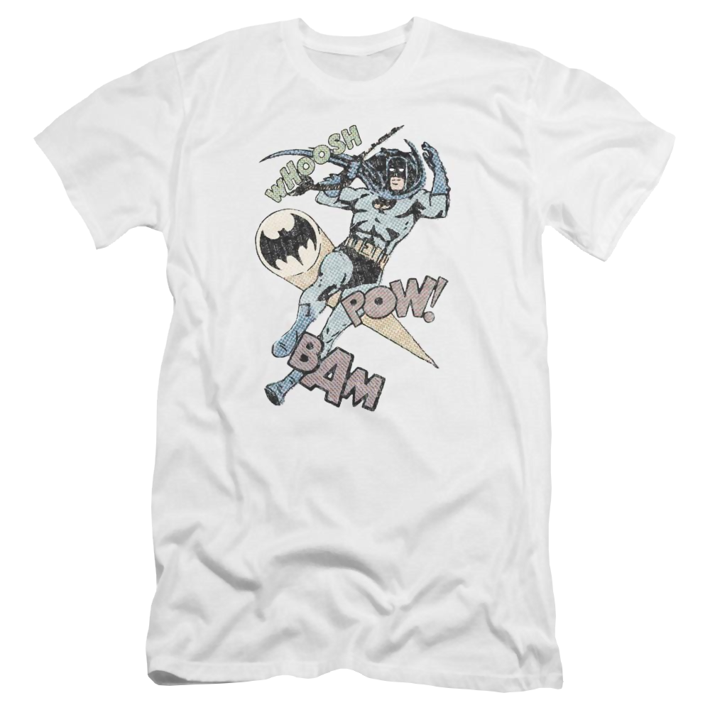 Batman Halftone Swing - Men's Premium Slim Fit T-Shirt