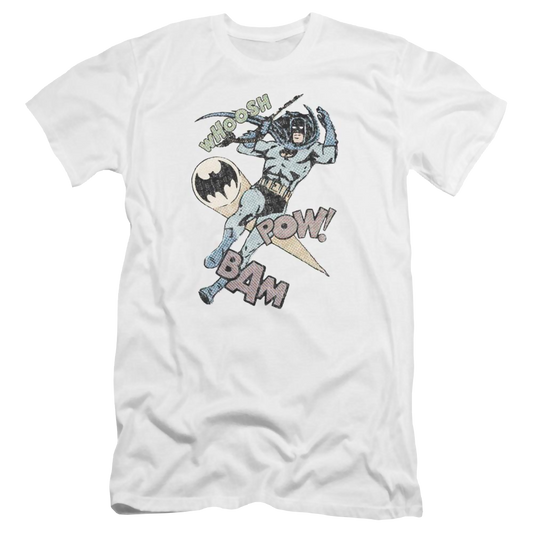 Batman Halftone Swing - Men's Premium Slim Fit T-Shirt