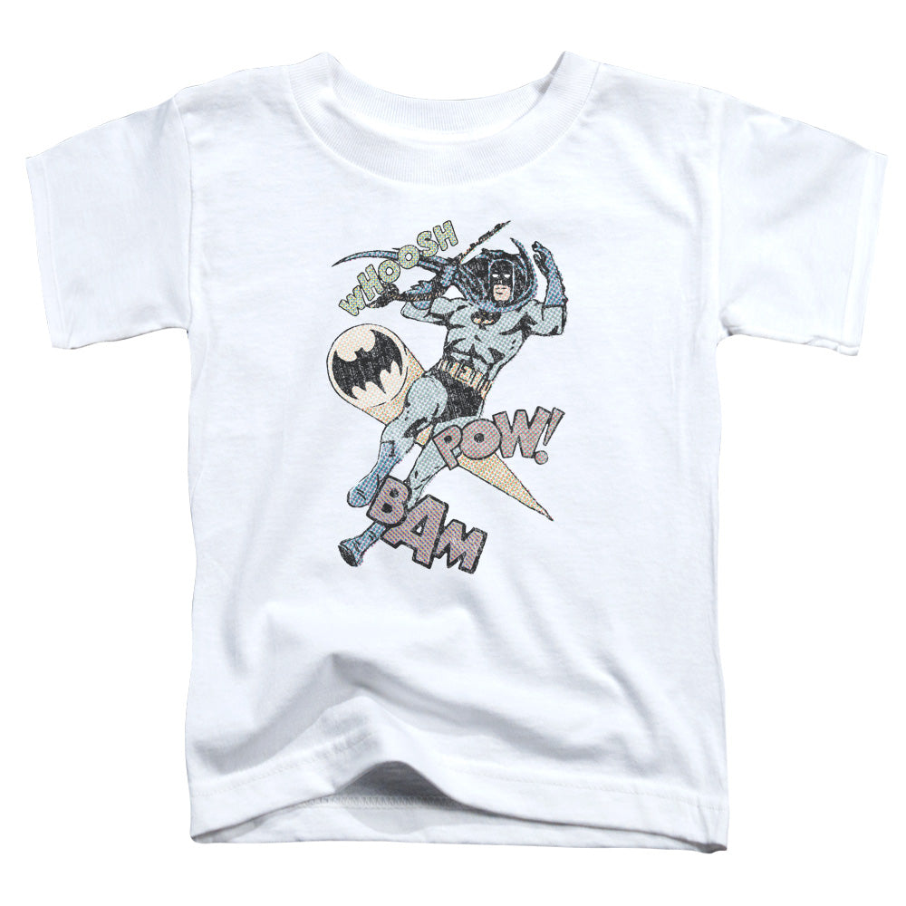 Batman Halftone Swing Toddler Kids Youth T Shirt White