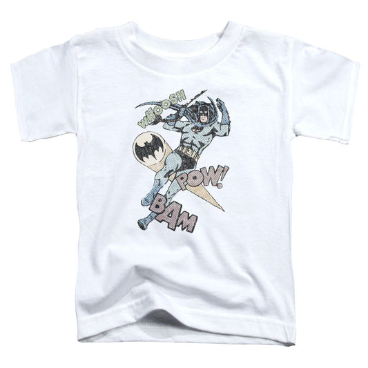 Batman Halftone Swing Toddler Kids Youth T Shirt White
