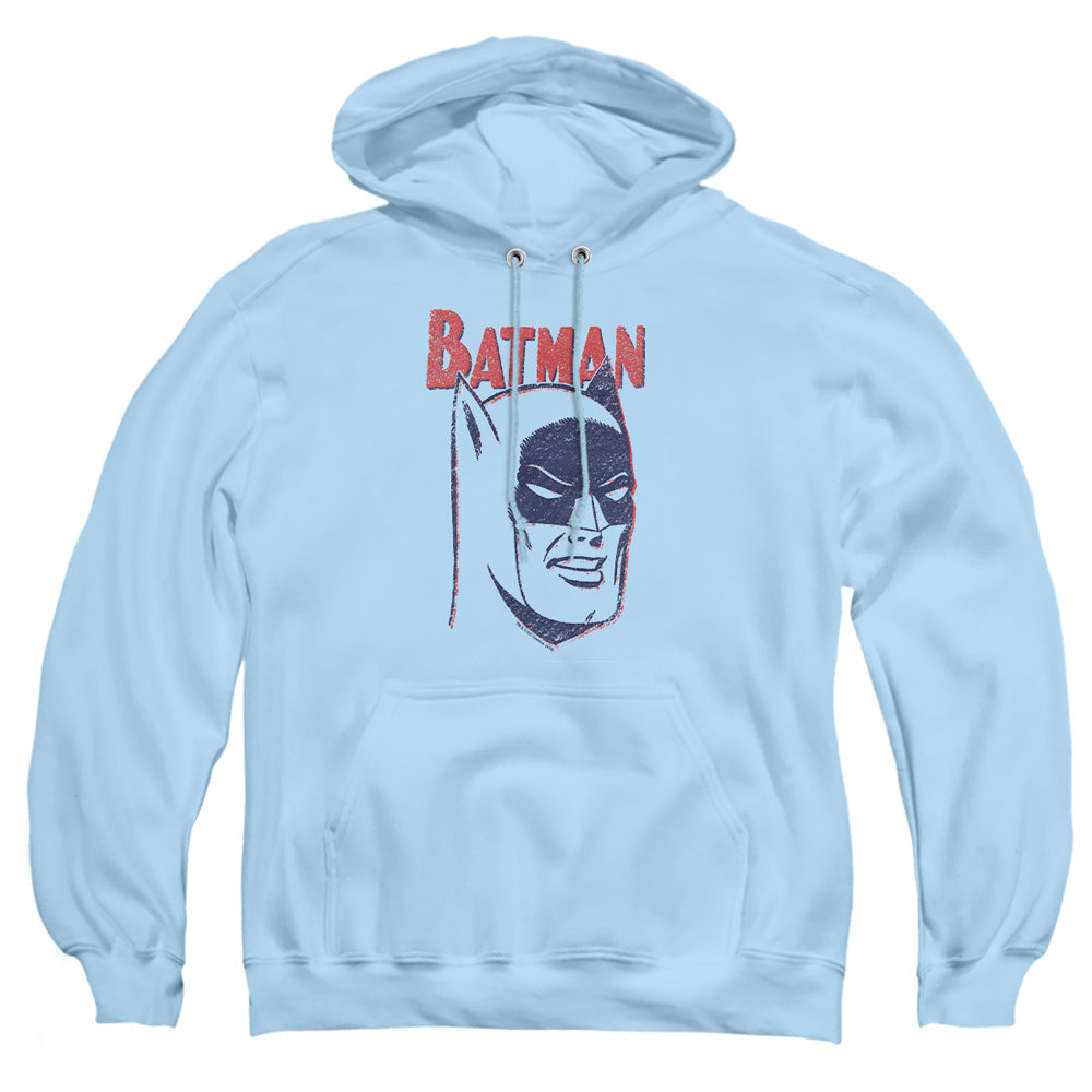 Batman Crayon Man Mens Hoodie Light Blue