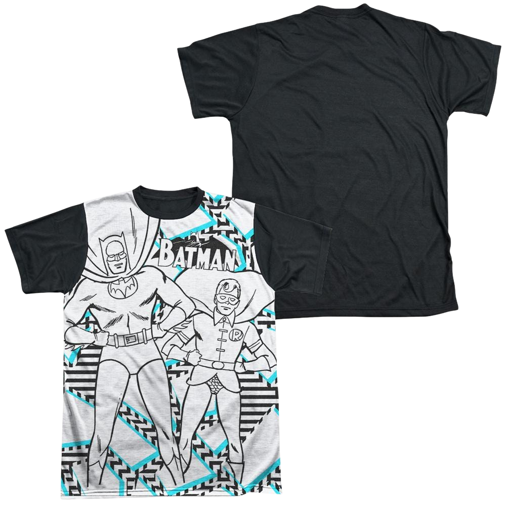 Batman Gaudy Bat - Men's Black Back T-Shirt