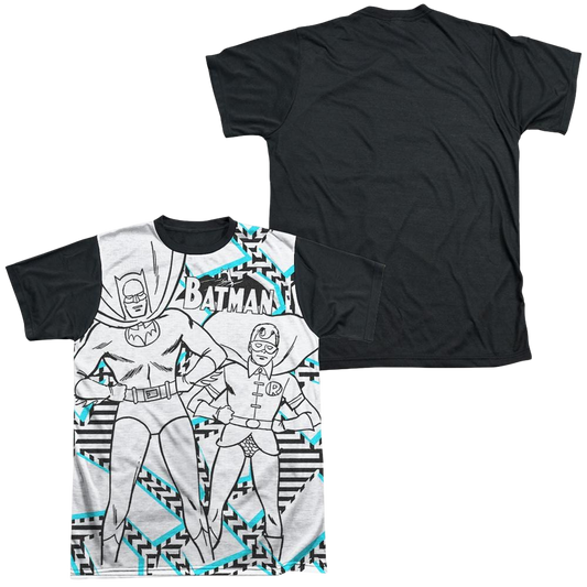 Batman Gaudy Bat - Men's Black Back T-Shirt