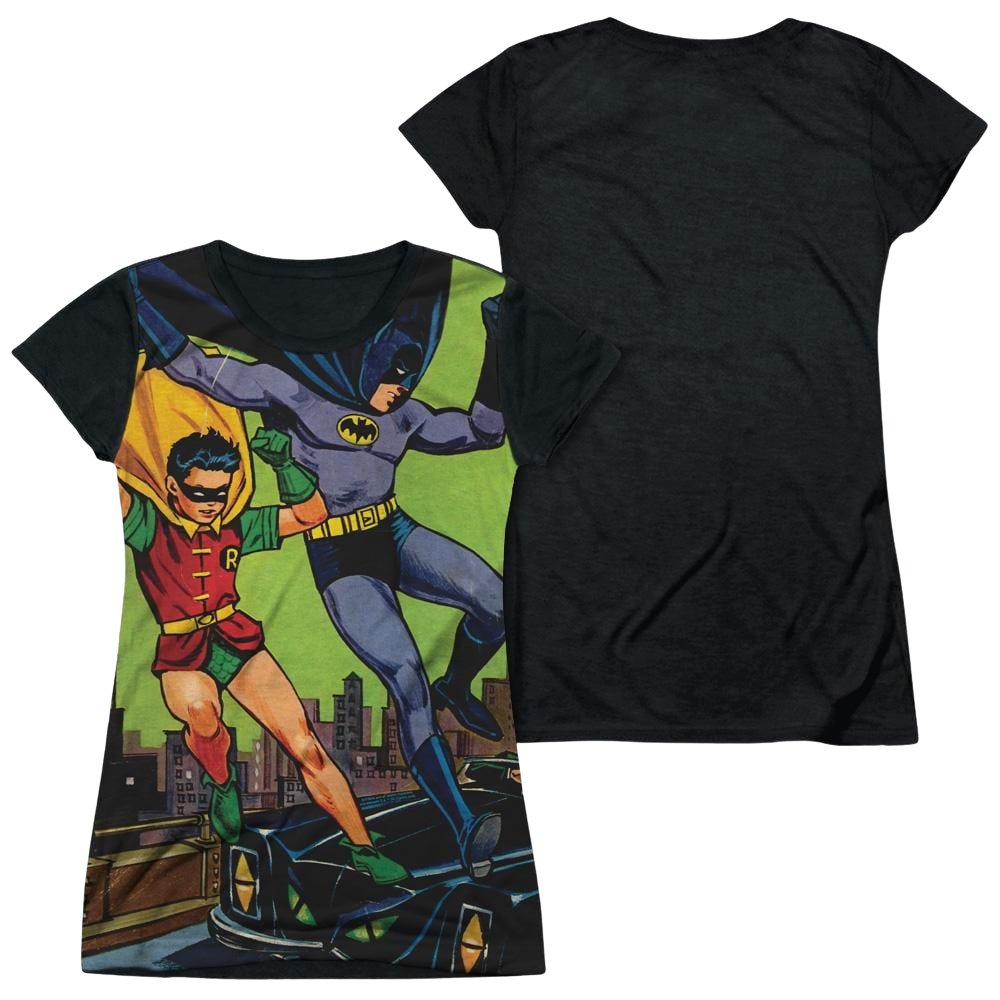 Batman Getaway - Juniors Black Back T-Shirt