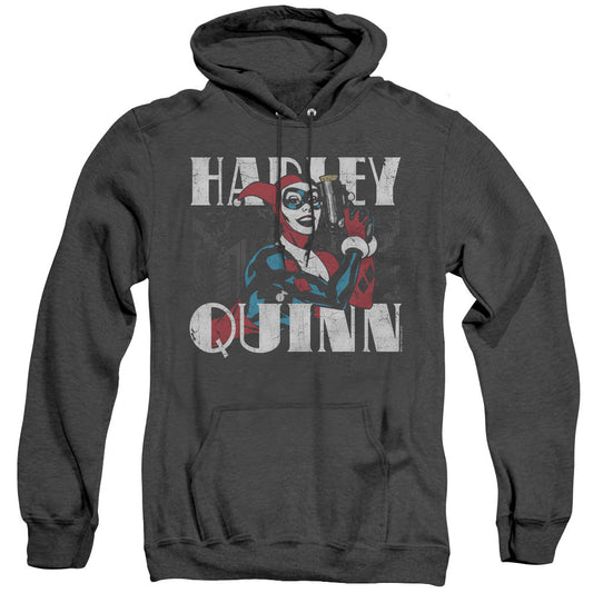 Batman Harley Bold Heather Mens Hoodie Black