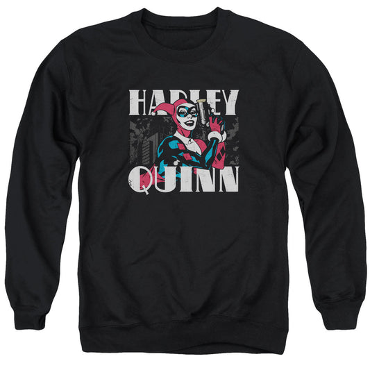 Batman Harley Bold Mens Crewneck Sweatshirt Black