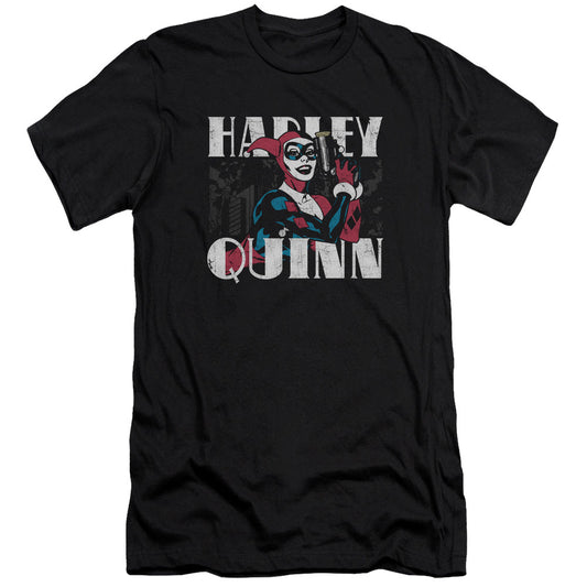 Batman Harley Bold Premium Bella Canvas Slim Fit Mens T Shirt Black