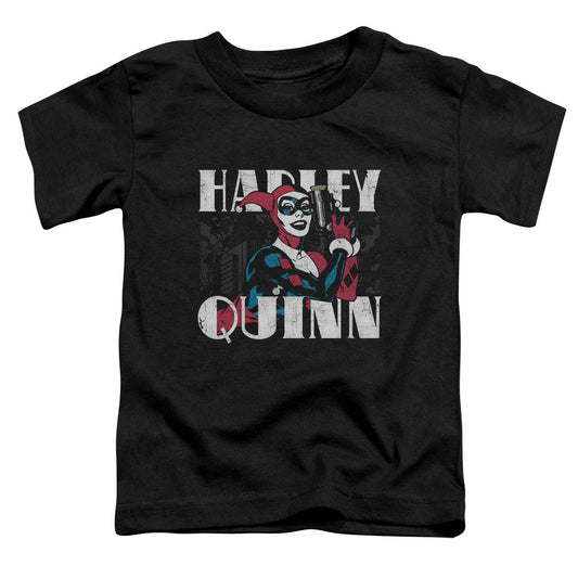 Batman Harley Bold Toddler Kids Youth T Shirt Black