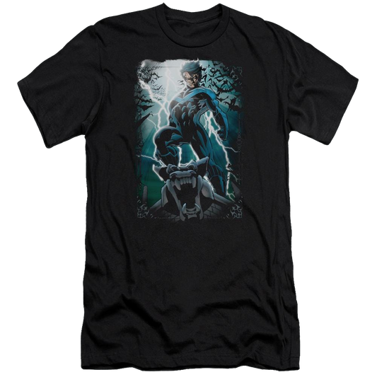 Batman Night Light - Men's Premium Slim Fit T-Shirt