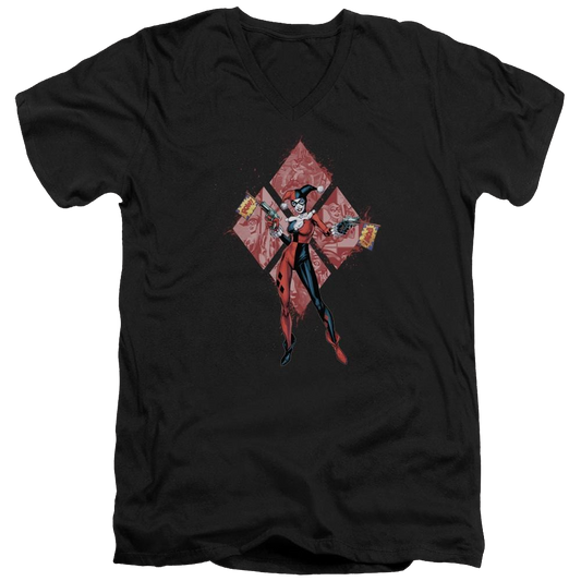 Batman Harley Quinn (diamonds) - Men's V-Neck T-Shirt