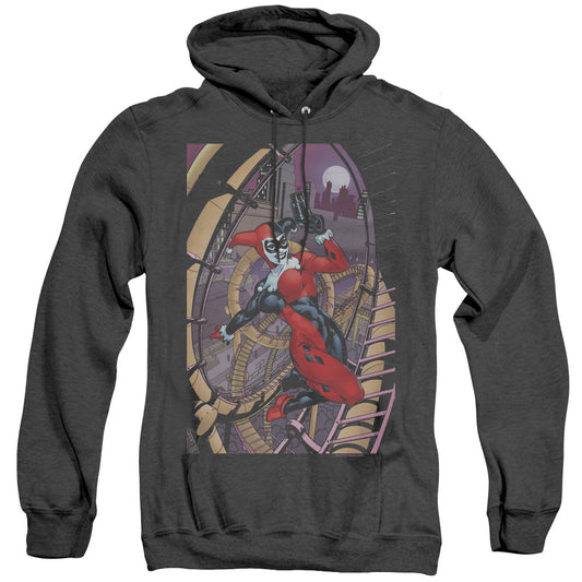 Batman Harley First Heather Mens Hoodie Black