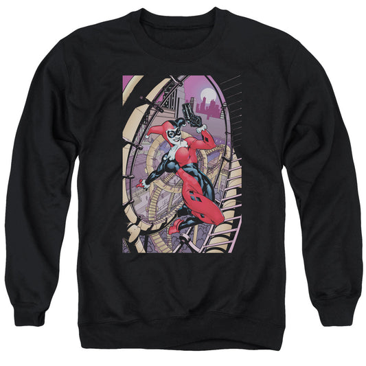 Batman Harley First Mens Crewneck Sweatshirt Black