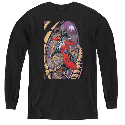 Batman Harley First Long Sleeve Kids Youth T Shirt Black