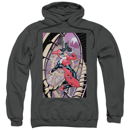 Batman Harley First Mens Hoodie Charcoal