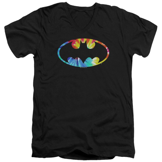Batman Tie Dye Batman Logo - Men's V-Neck T-Shirt