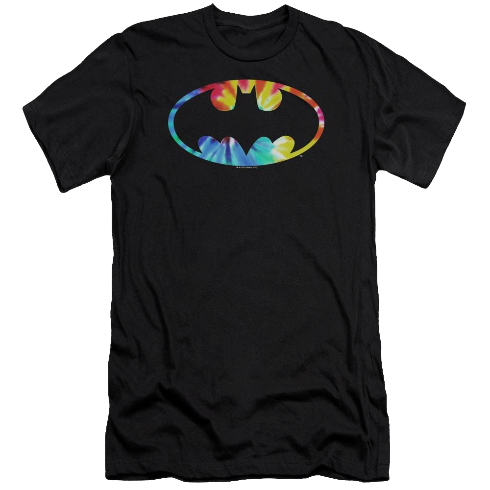 Batman Tie Dye Batman Logo - Men's Premium Slim Fit T-Shirt