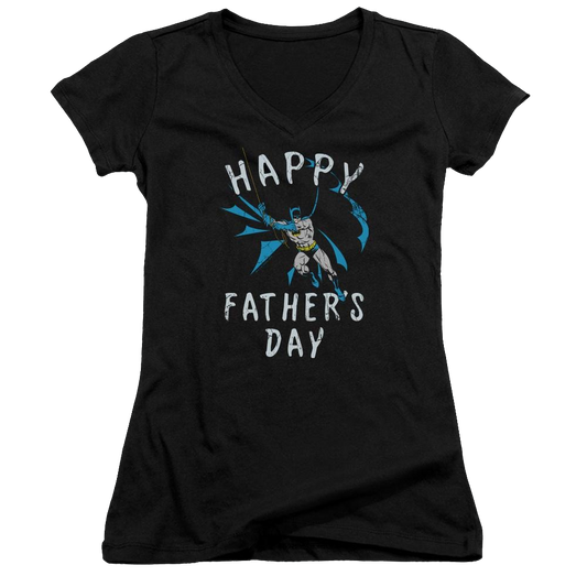 Batman Fathers Day - Juniors V-Neck T-Shirt