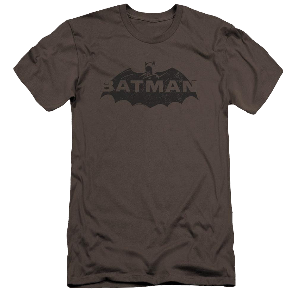 Batman Newsprint Logo - Men's Premium Slim Fit T-Shirt