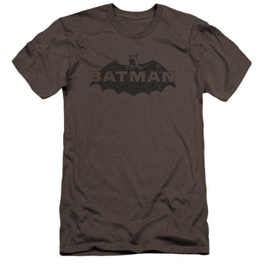 Batman Newsprint Logo - Men's Premium Slim Fit T-Shirt