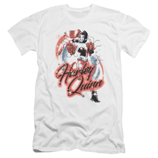 Batman Harley Airbrush - Men's Premium Slim Fit T-Shirt