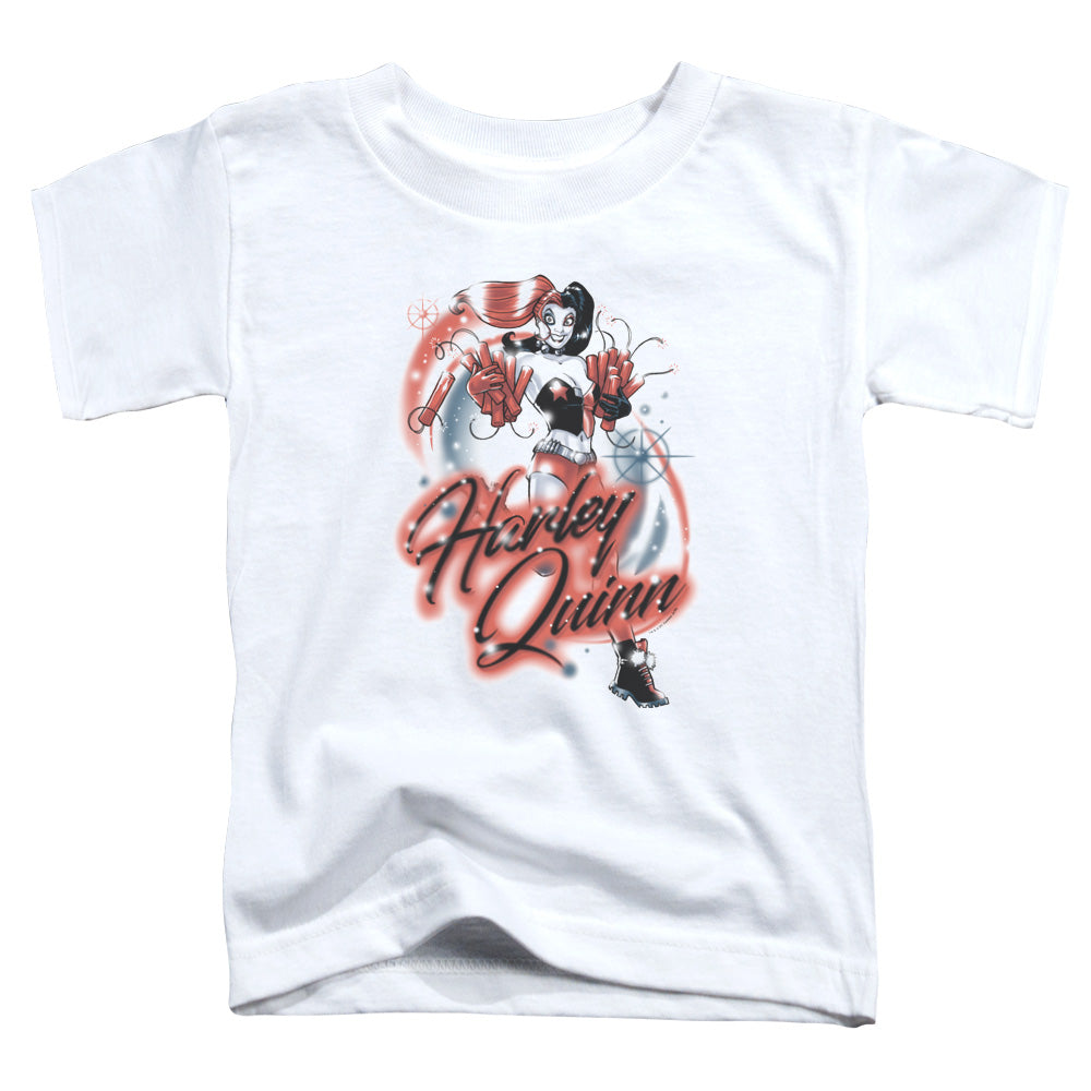 Batman Harley Airbrush Toddler Kids Youth T Shirt White