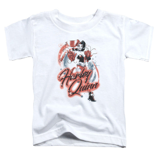 Batman Harley Airbrush Toddler Kids Youth T Shirt White