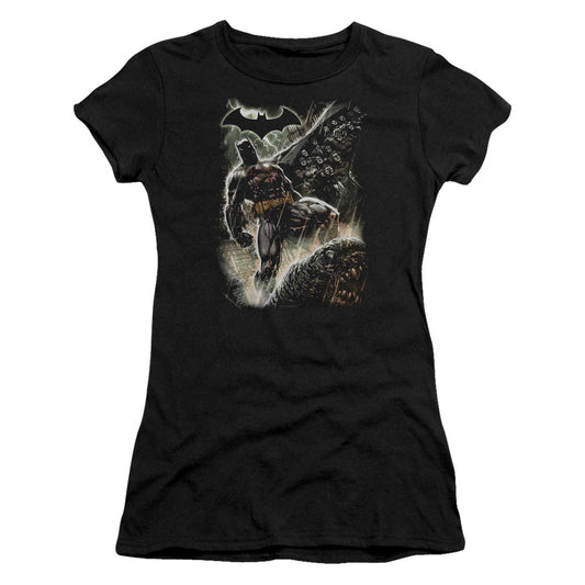 Batman Family Junior Sheer Cap Sleeve Womens T Shirt Black