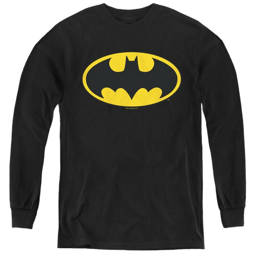 Dc Batman Batman Classic Logo - Youth Long Sleeve T-Shirt