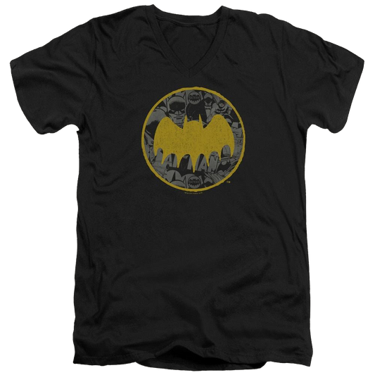 Batman Vintage Symbol Collage - Men's V-Neck T-Shirt