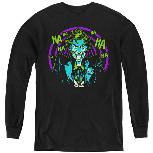 Batman Hahaha Long Sleeve Kids Youth T Shirt Black Style001