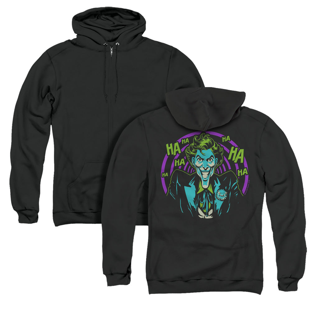 Batman Hahaha Back Print Mens Zipper Hoodie Black