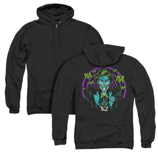Batman Hahaha Back Print Mens Zipper Hoodie Black