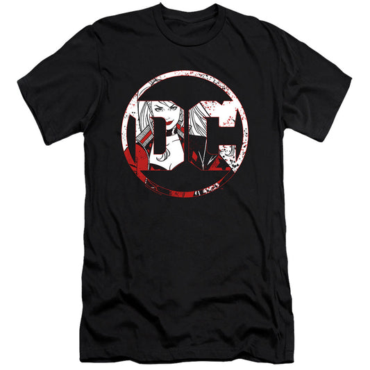 Batman Dc Logo Harley Premium Bella Canvas Slim Fit Mens T Shirt Black