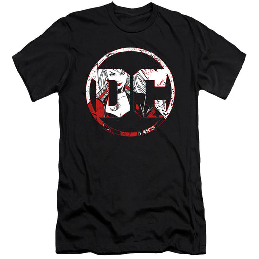 Batman Dc Logo Harley Slim Fit Mens T Shirt Black