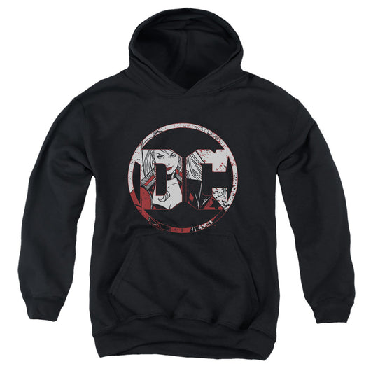 Batman Dc Logo Harley Kids Youth Hoodie Black