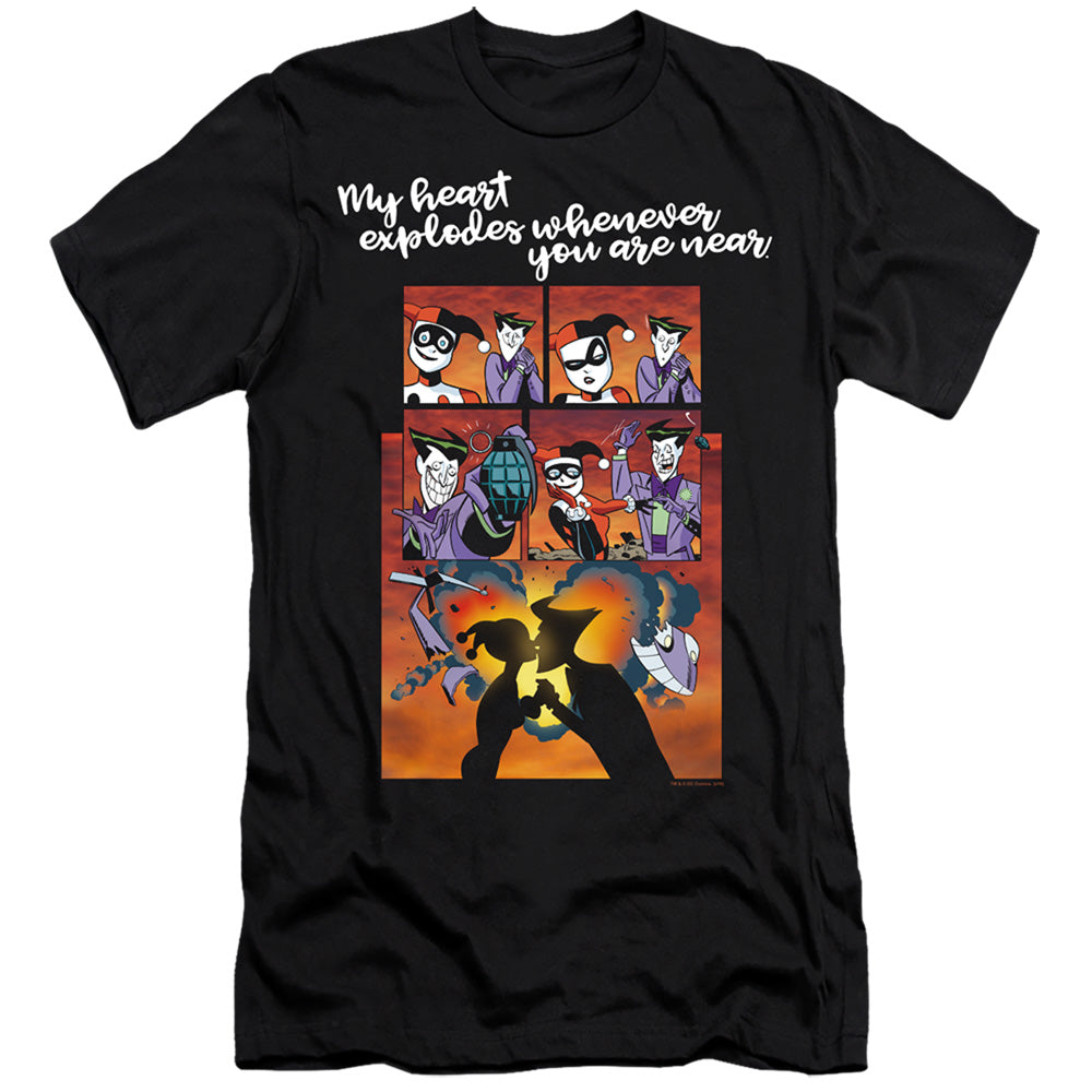 Batman Explode Slim Fit Mens T Shirt Black