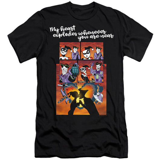 Batman Explode Slim Fit Mens T Shirt Black