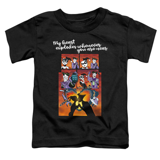 Batman Explode Toddler Kids Youth T Shirt Black