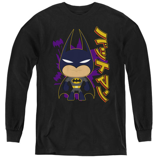 Batman Cute Kanji Long Sleeve Kids Youth T Shirt Black Style001